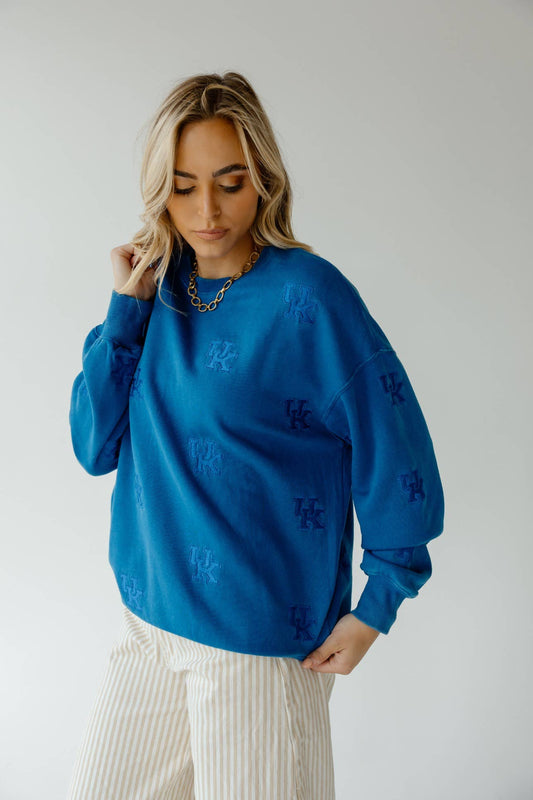 Kentucky Repeat Lantern Sleeve Crew