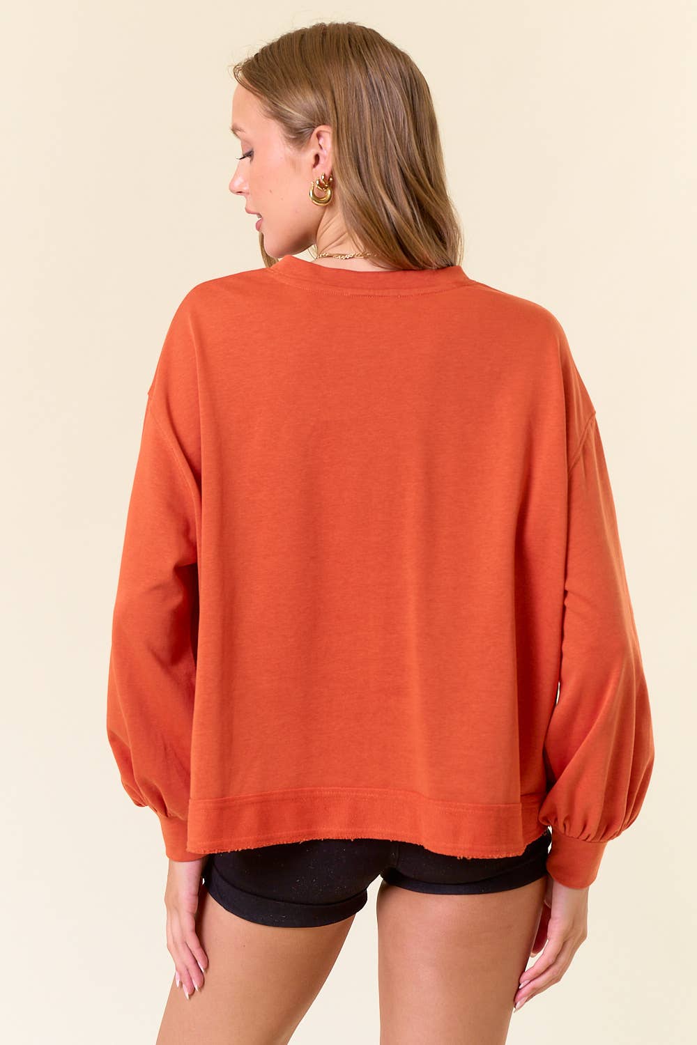Burnt Orange Oversized Sweatshirt