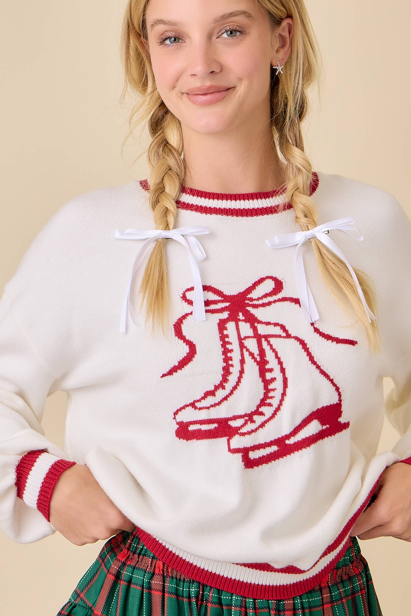 Ice Skate Print Sweater