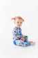 Berry Patriotic Convertible Footies with Ruffle