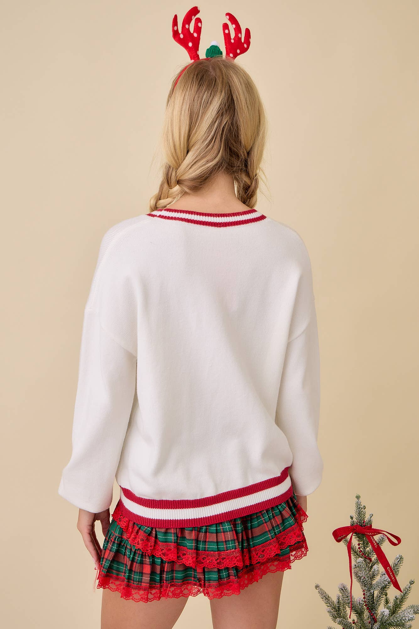 Ice Skate Print Sweater