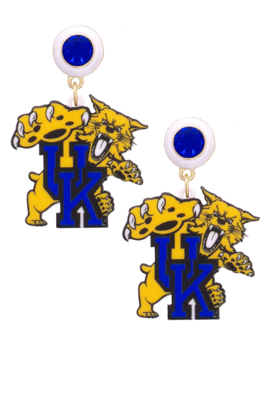 Kentucky Wildcat Resin Mascot Earrings