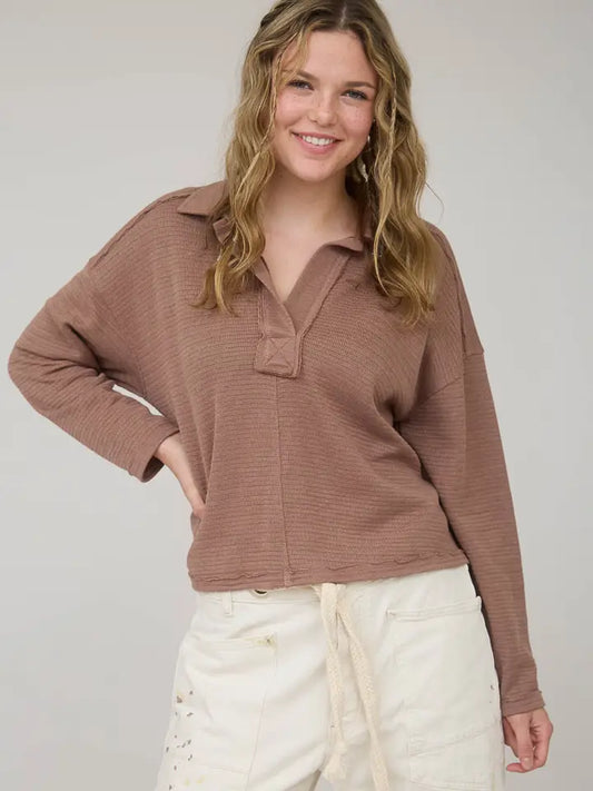 Exposed Seam Knit Top