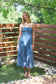 Strapless Tiered Denim Mini Sundress