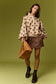 Half-Snap Button Polka Dot Sweatshirt