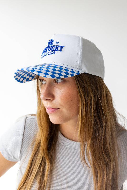 Kentucky Checkered Canvas Trucker Hat