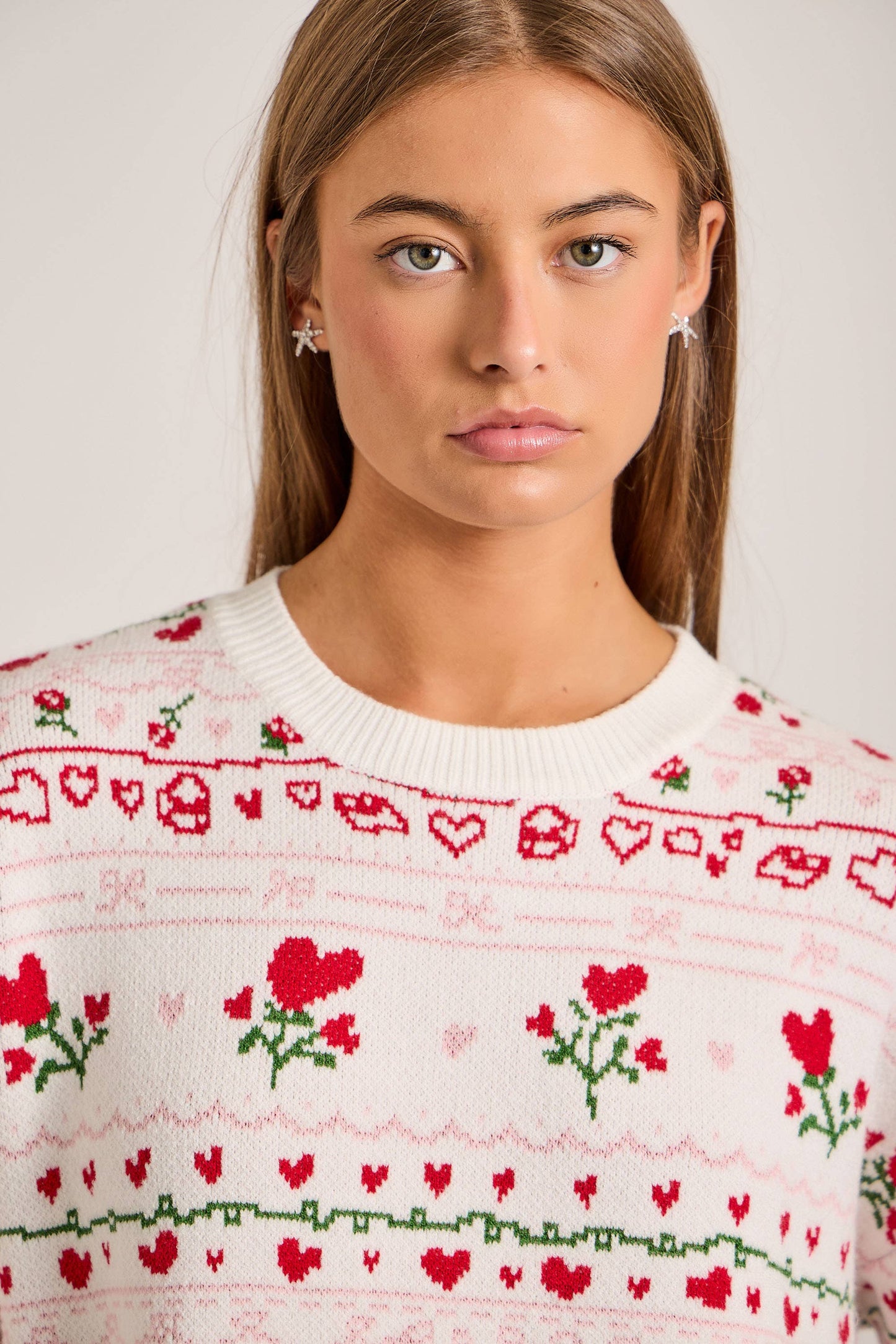 Heart and Rose Sweater