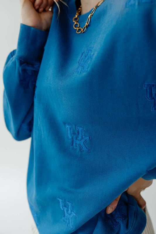 Kentucky Repeat Lantern Sleeve Crew