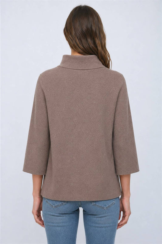 Mock Neck Pull Over Sweater