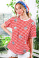 4th of July Sequin Star Stripe Knit Top