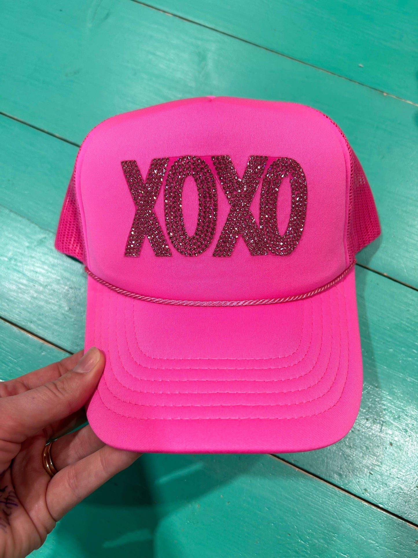 XOXO Rhinestone Trucker Hat