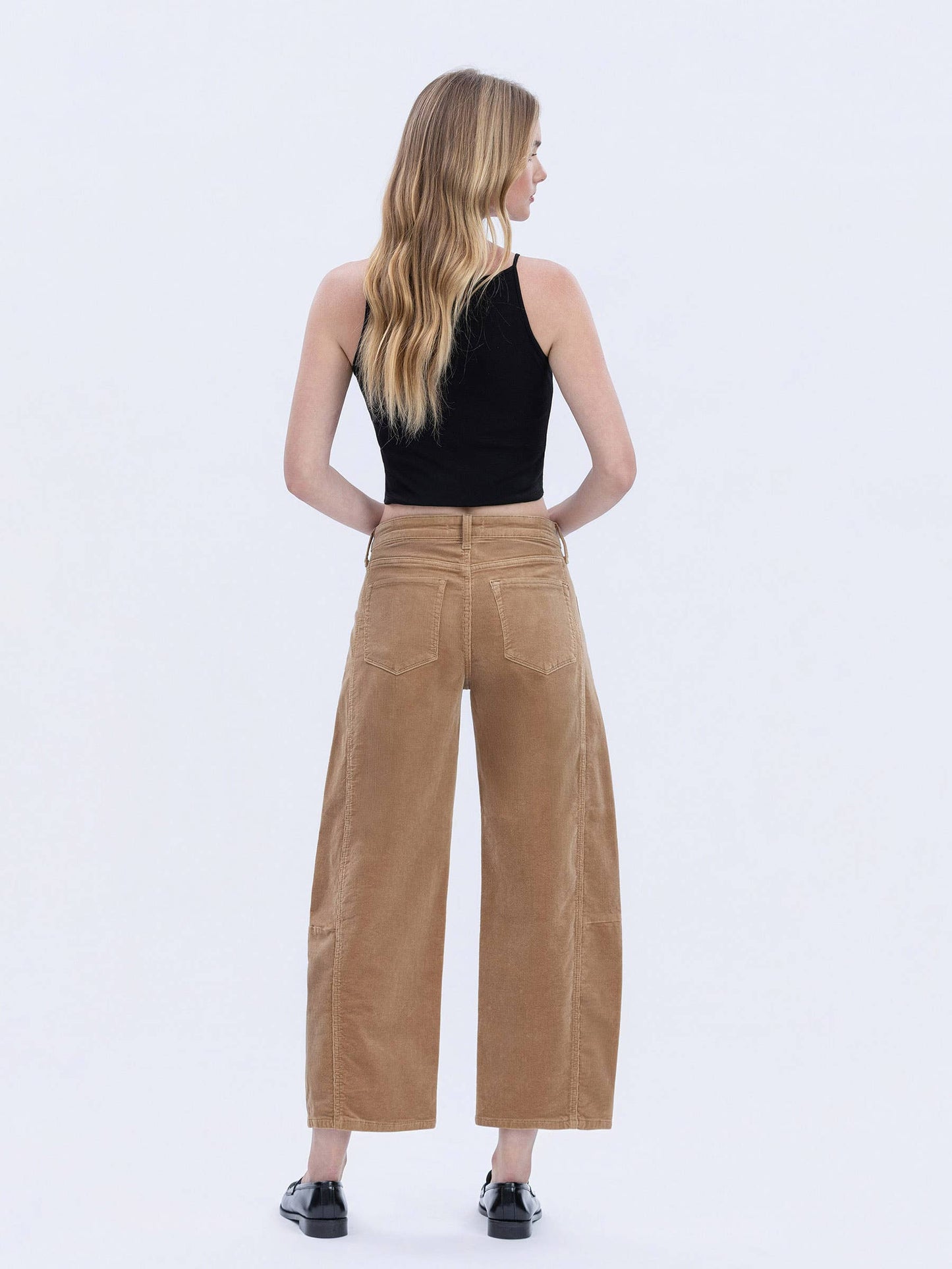 High Rise Corduroy Barrel Jean