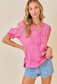 V-Neck Tencel Washed Denim Top