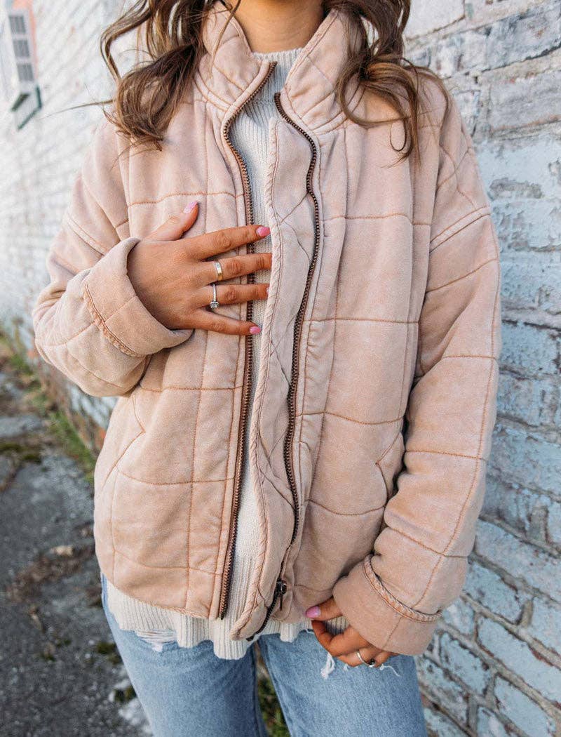 Quilted Zip-Up Jacket