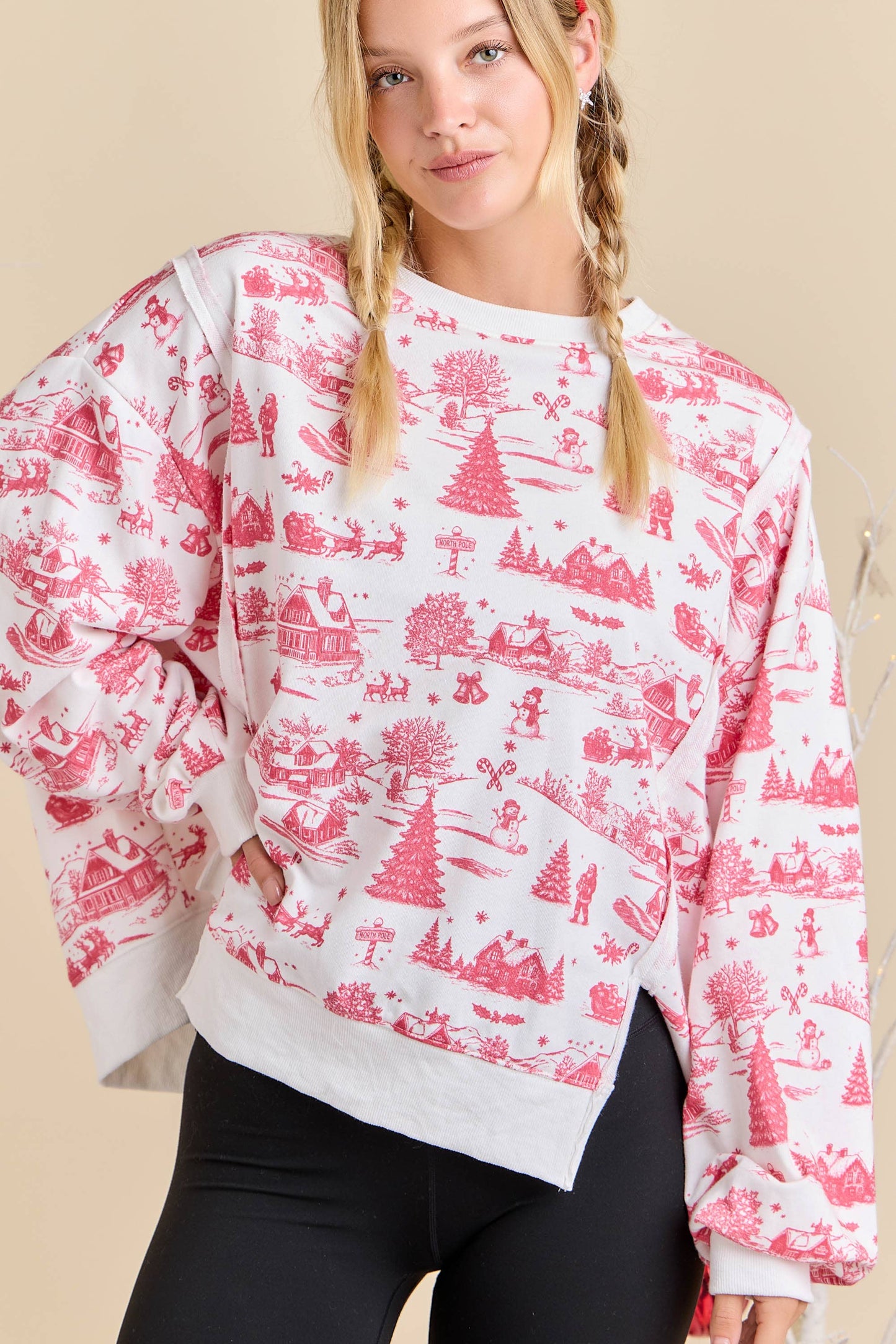 Holiday Toile Top