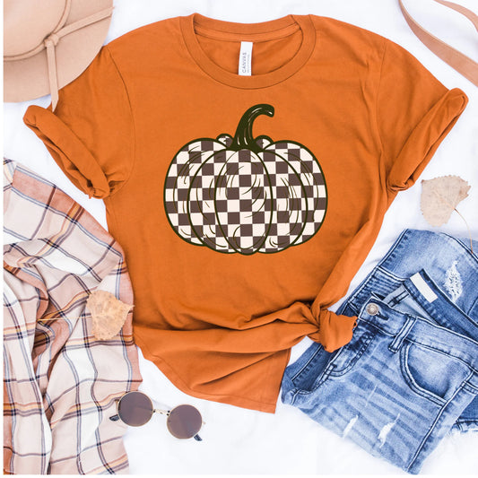 Checker Pumpkin Tee