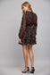 Floral Burnout Button Front Dress