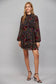 Floral Burnout Button Front Dress