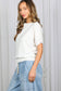 Polka Dot Patch Pocket Crop Barrel Jean