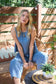 Seam Detail Sleeveless Denim Top