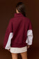 Half-Snap Contrast Sleeve Sweatshirt