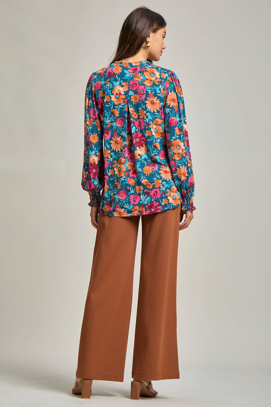 Multi-Color Smock Top