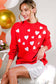 Heart Sequin Embroidered Sweatshirt