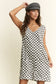Checkered Print Shorts Romper