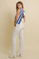 Stripe Tie Back Sweater Vest