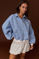 Plaid Button Pullover