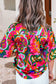 Summer Print V-Neck Blouse