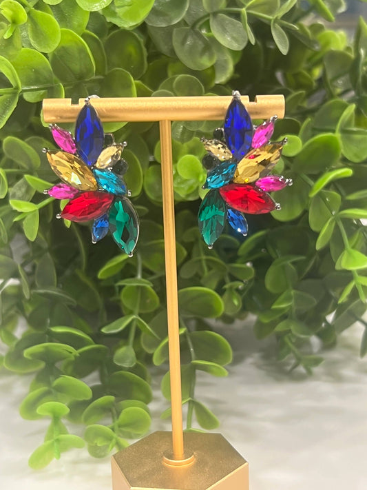 Colorful Crystal Wing Earrings