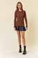 Soft Ribbed Ruffle Long Sleeve Tee