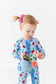 Berry Patriotic Convertible Footies with Ruffle