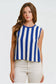 Stripe Tie Back Sweater Vest