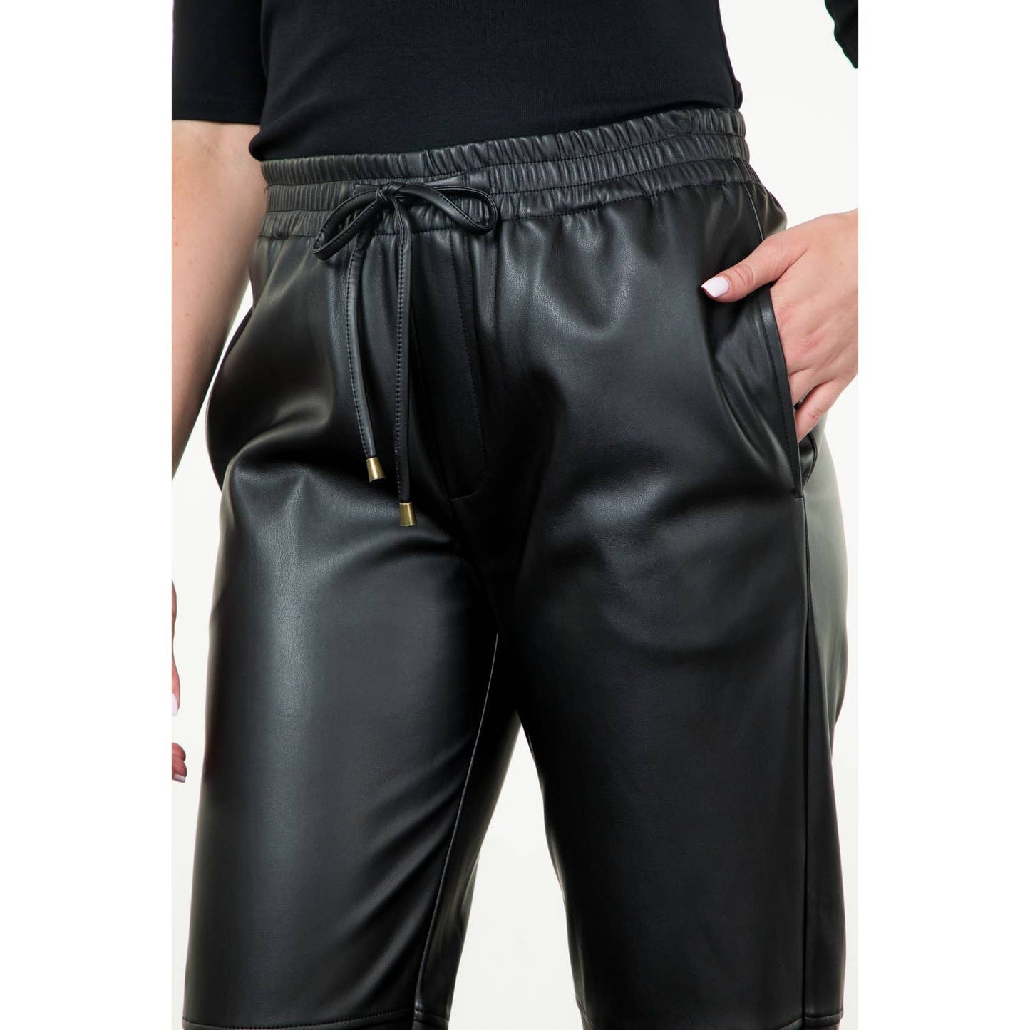 Leather Drawstring Pant