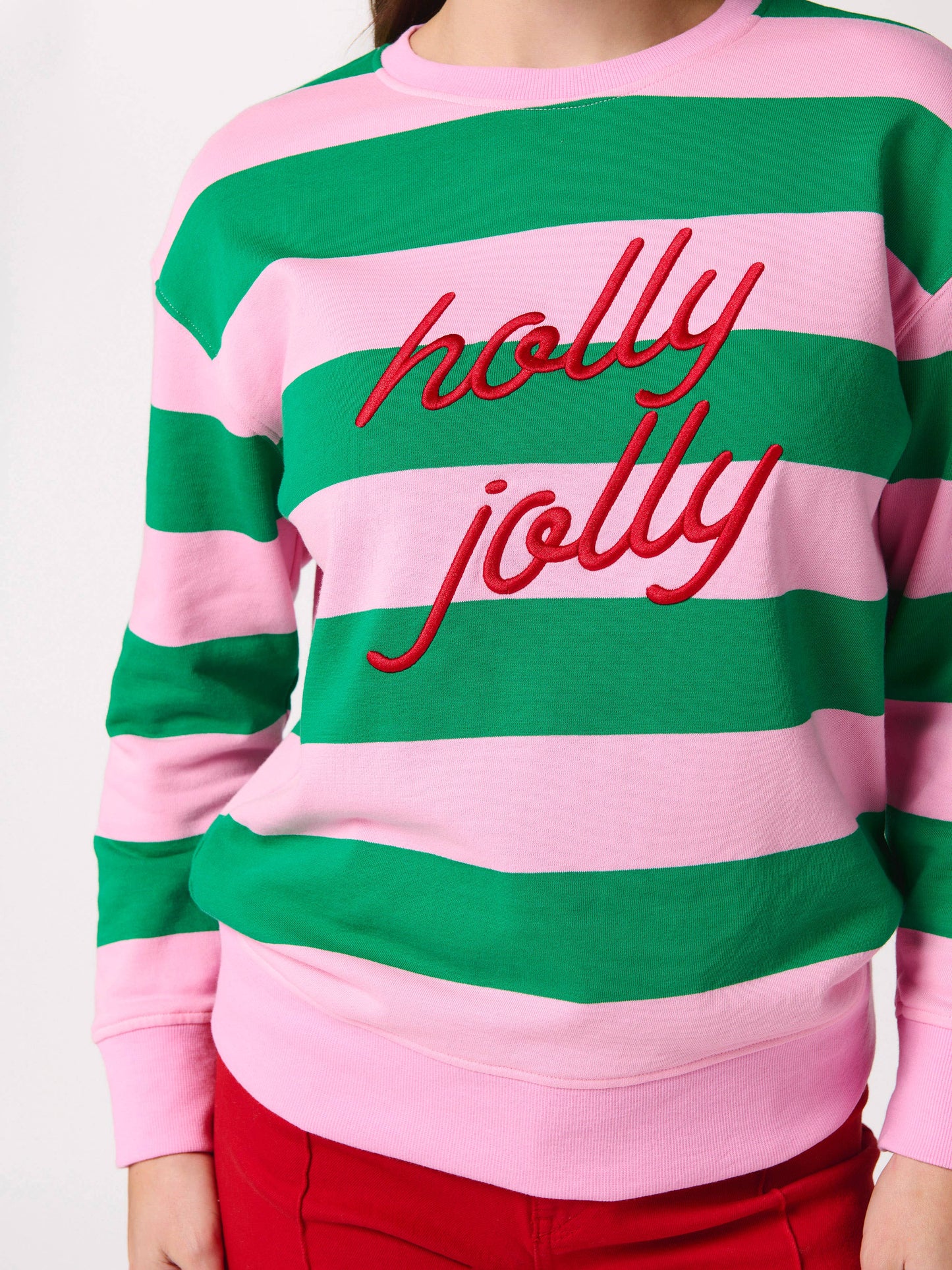 Holly Jolly Striped Classic Sweatshirt
