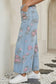Spring Garden Floral Print Bootcut Jeans