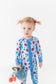 Berry Patriotic Convertible Footies with Ruffle