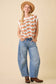 Pumpkin Print Sleevless Sweater Knit Top