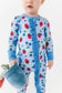 Berry Patriotic Convertible Footies with Ruffle