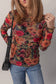 Floral Print  Mesh Top