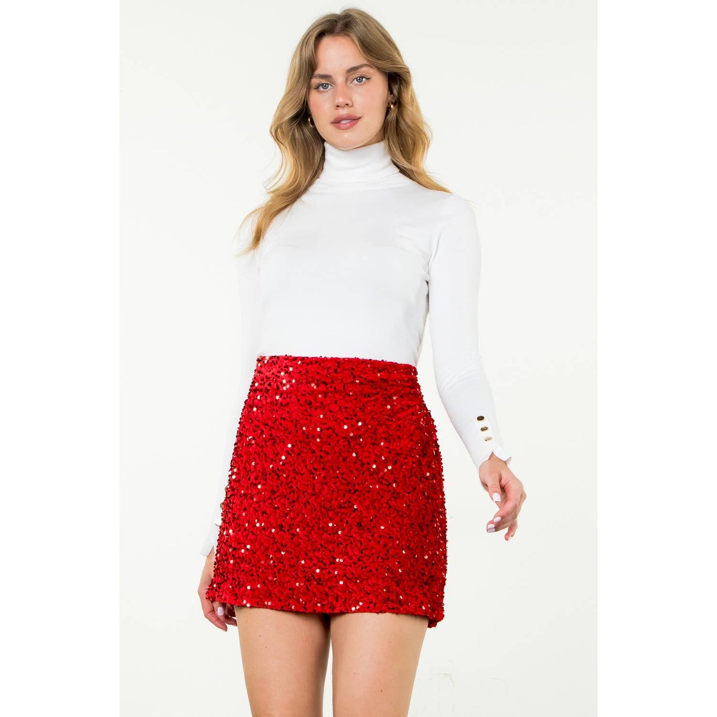 Red Sequin Skort