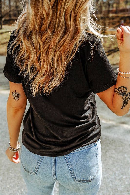 Sequin Bow Baseball Tee