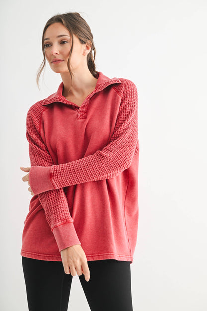 Duality Waffle Knit Henley