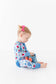 Berry Patriotic Convertible Footies with Ruffle