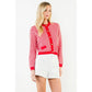Long Sleeve Geometric Print Cardigan