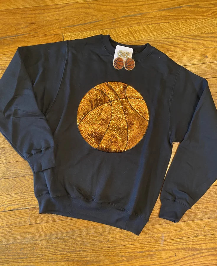 SEQUIN BASKETBALL SWEATSHIRT