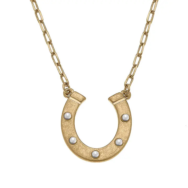 Mona Horseshoe Pendant Necklace