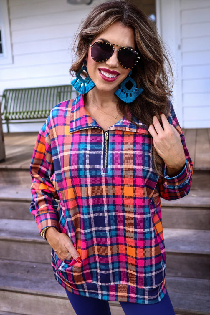 Plaid Pullover